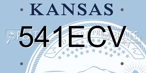 541ECV Kansas License Plate