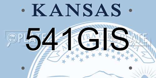 541GIS Kansas License Plate