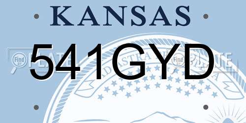 541GYD Kansas License Plate