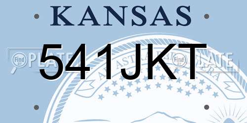 541JKT Kansas License Plate