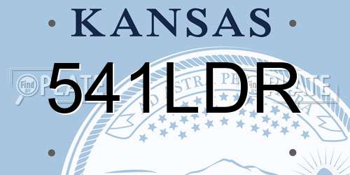541LDR Kansas License Plate