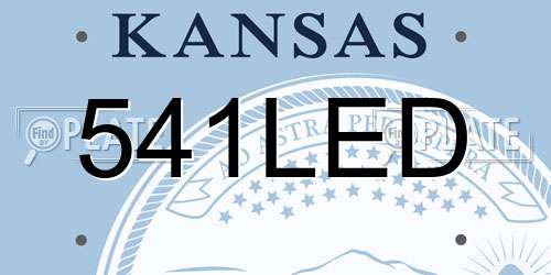 541LED Kansas License Plate