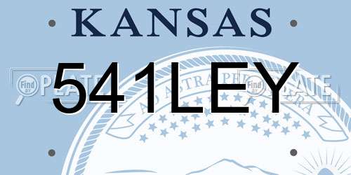 541LEY Kansas License Plate