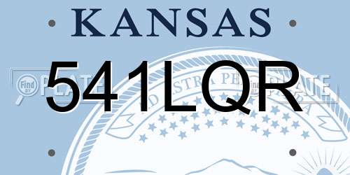 541LQR Kansas License Plate