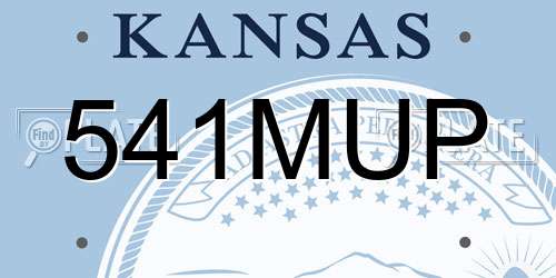 541MUP Kansas License Plate