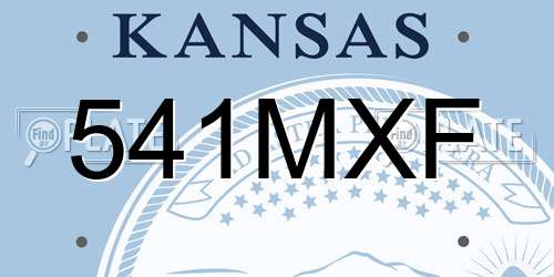 541MXF Kansas License Plate