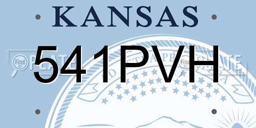 541PVH Kansas License Plate