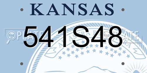 541S48 Kansas License Plate