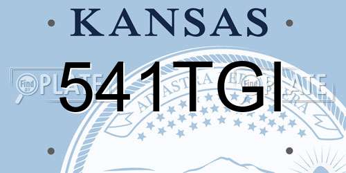 541TGI Kansas License Plate