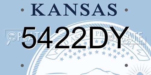 5422DY Kansas License Plate