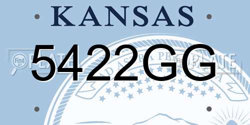 5422GG Kansas License Plate
