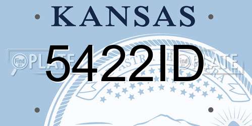 5422ID Kansas License Plate
