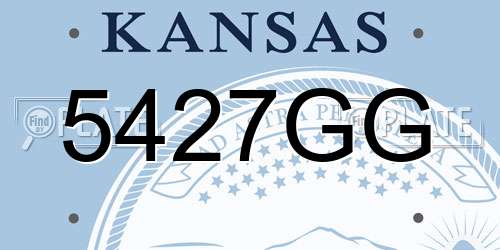 5427GG Kansas License Plate