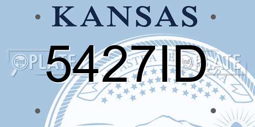 5427ID Kansas License Plate
