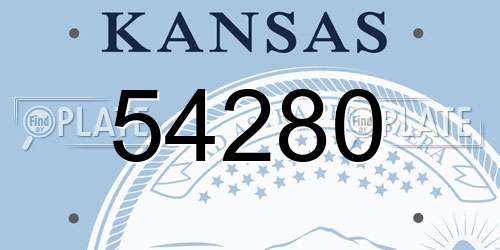 54280 Kansas License Plate