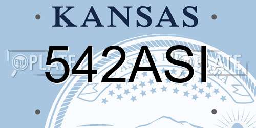 542ASI Kansas License Plate