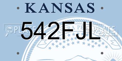 542FJL Kansas License Plate