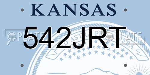 542JRT Kansas License Plate