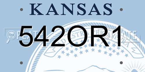 542OR1 Kansas License Plate