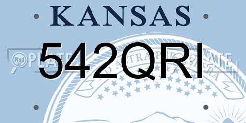542QRI Kansas License Plate