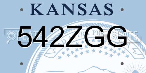 542ZGG Kansas License Plate