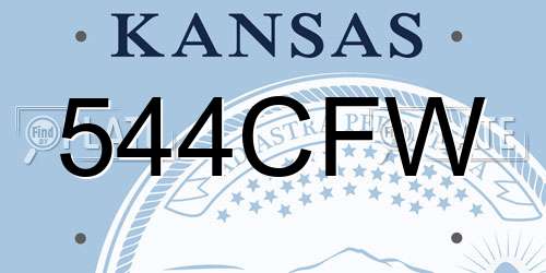 544CFW Kansas License Plate