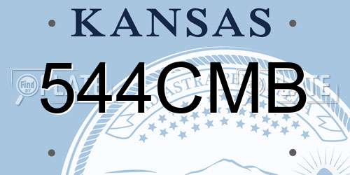 544CMB Kansas License Plate