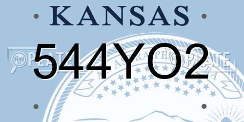 544YO2 Kansas License Plate