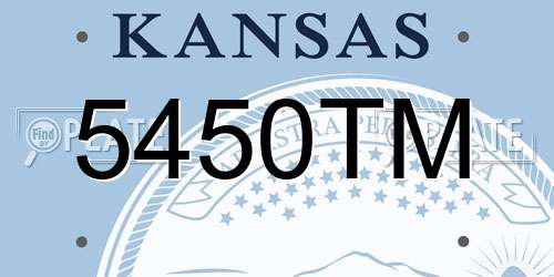 5450TM Kansas License Plate
