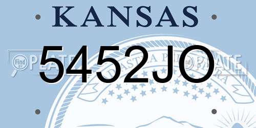 5452JO Kansas License Plate