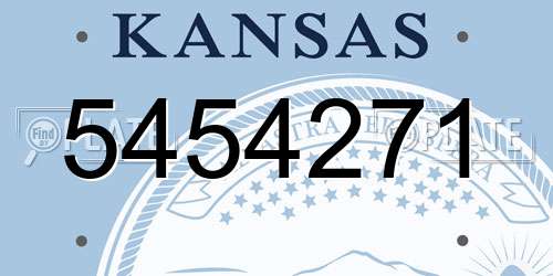 5454271 Kansas License Plate