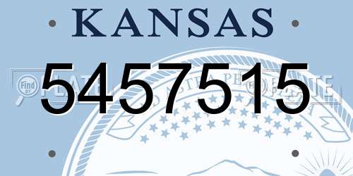 5457515 Kansas License Plate