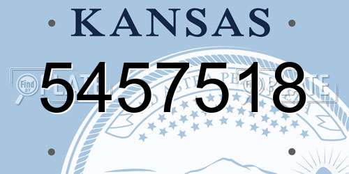 5457518 Kansas License Plate