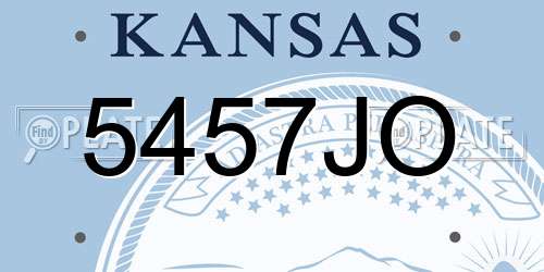 5457JO Kansas License Plate