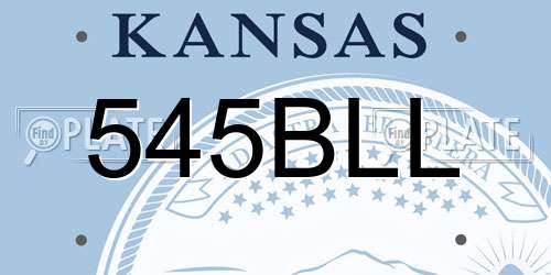 545BLL Kansas License Plate