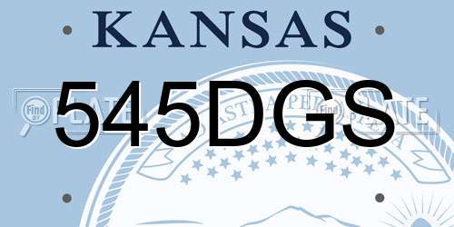 545DGS Kansas License Plate