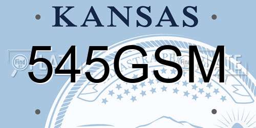 545GSM Kansas License Plate