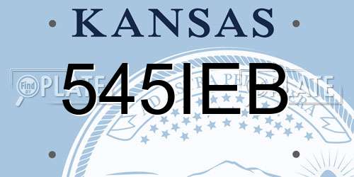 545IEB Kansas License Plate