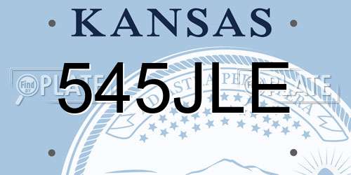 545JLE Kansas License Plate
