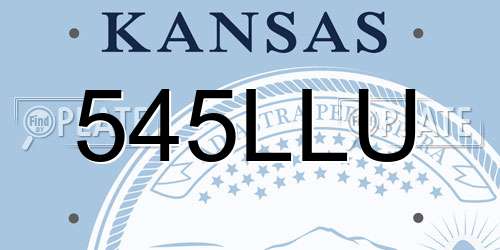 545LLU Kansas License Plate