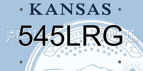 545LRG Kansas License Plate