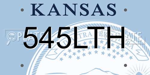545LTH Kansas License Plate