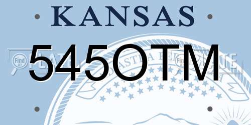 545OTM Kansas License Plate