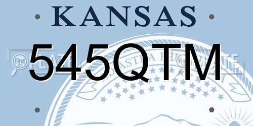 545QTM Kansas License Plate