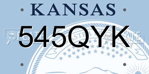 545QYK Kansas License Plate