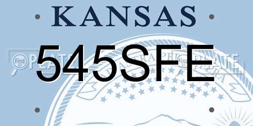 545SFE Kansas License Plate