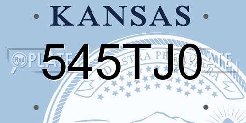 545TJ0 Kansas License Plate