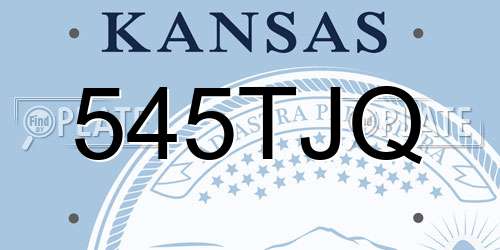 545TJQ Kansas License Plate