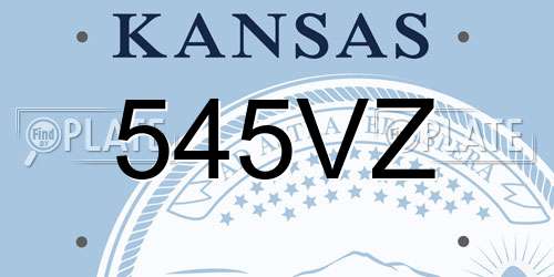 545VZ Kansas License Plate