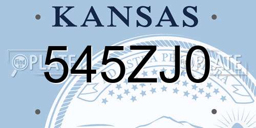 545ZJ0 Kansas License Plate
